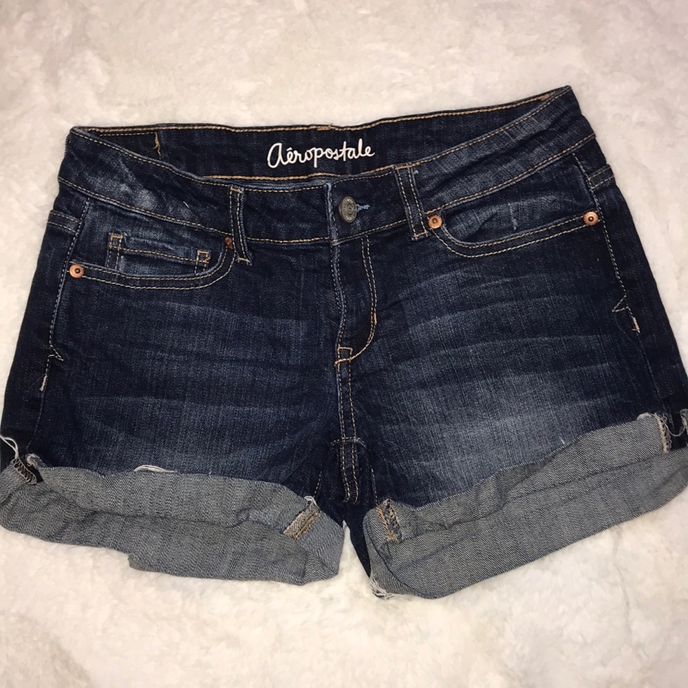 Dark denim shorts